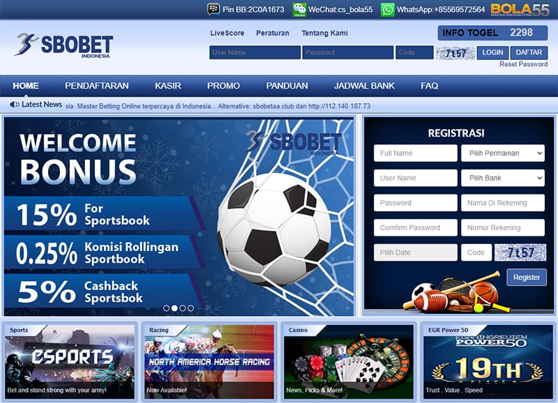 situs daftar agen bola55 judi bola sbobet online indonesia terpercaya